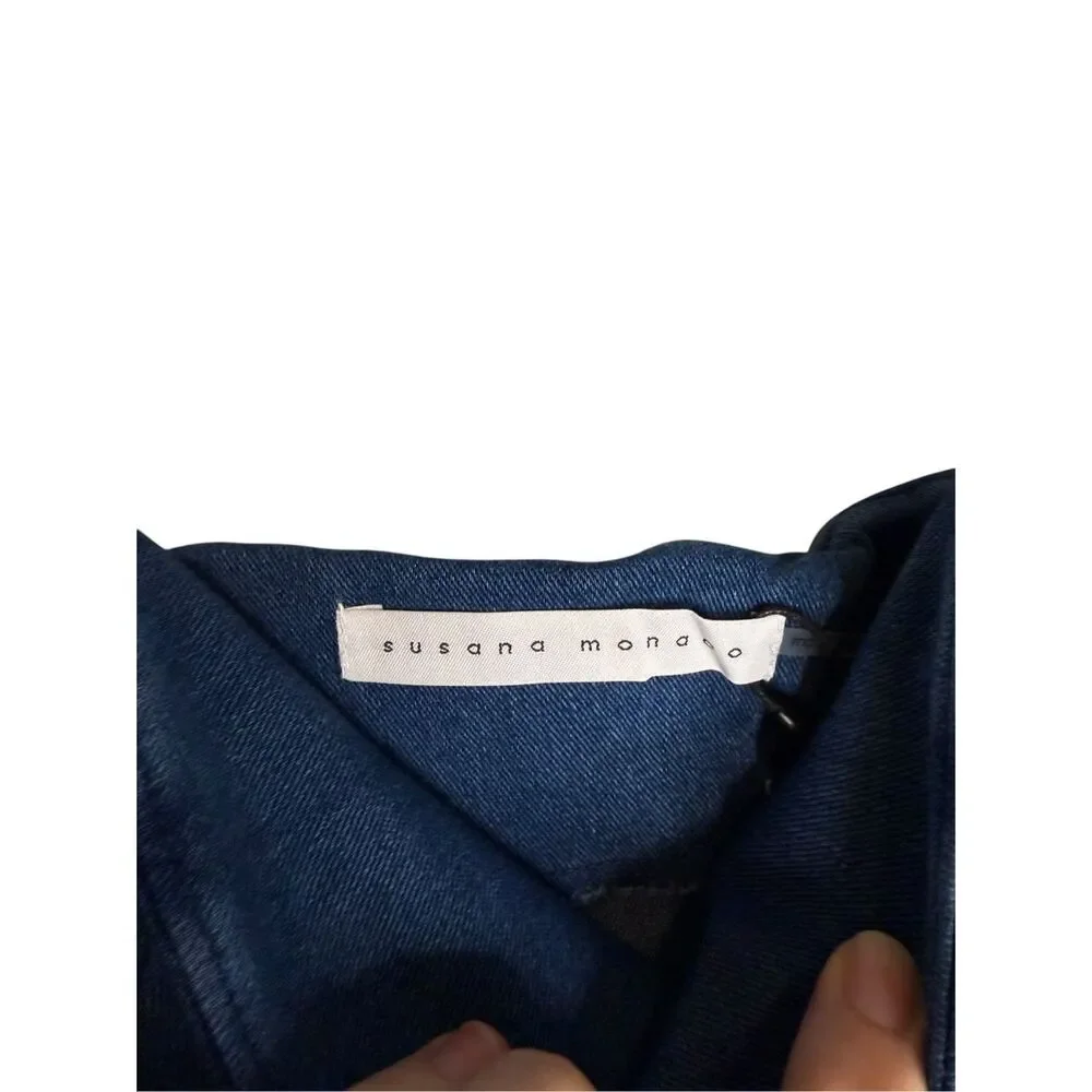 Susana Monaco Denim Mini Slip Dress Blue Size XS NWT